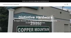 Desktop Screenshot of coppermountainhardware.com